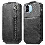 For Xiaomi Redmi A1 Zipper Wallet Vertical Flip Leather Phone Case(Black)