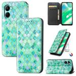 For Realme C33 CaseNeo Colorful Magnetic Leather Phone Case(Emerald)