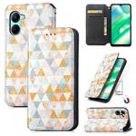 For Realme C33 CaseNeo Colorful Magnetic Leather Phone Case(Rhombus)