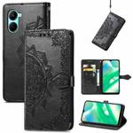 For Realme C33 Mandala Flower Embossed Leather Phone Case(Black)