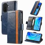 For Huawei Enjoy 50 CaseNeo Splicing Dual Magnetic Buckle Leather Phone Case(Blue)