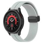 For Huawei Watch 2 20mm Solid Color Magnetic Clasp Silicone Watch Band(Grey)