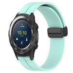 For Huawei Watch 2 20mm Solid Color Magnetic Clasp Silicone Watch Band(Teal)