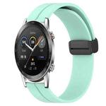 For Honor Magic Watch2 42mm 20mm Solid Color Magnetic Clasp Silicone Watch Band(Teal)