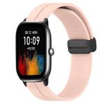 For Amazfit GTS 4 20mm Solid Color Magnetic Clasp Silicone Watch Band(Pink)