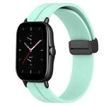 For Amazfit GTS 2 20mm Solid Color Magnetic Clasp Silicone Watch Band(Teal)