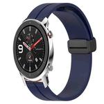 For Amazfit GTR 42mm 20mm Solid Color Magnetic Clasp Silicone Watch Band(Midnight Blue)