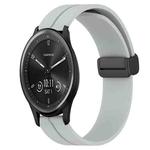 For Garmin Vivomove Sport 20mm Solid Color Magnetic Clasp Silicone Watch Band(Grey)