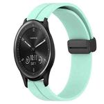 For Garmin Vivomove Sport 20mm Solid Color Magnetic Clasp Silicone Watch Band(Teal)