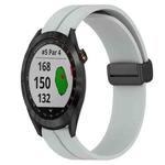 For Garmin Approach S40 20mm Solid Color Magnetic Clasp Silicone Watch Band(Grey)
