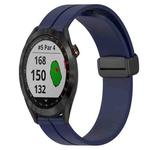 For Garmin Approach S40 20mm Solid Color Magnetic Clasp Silicone Watch Band(Midnight Blue)