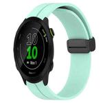 For Garmin Forerunner 55 20mm Solid Color Magnetic Clasp Silicone Watch Band(Teal)