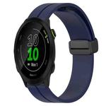 For Garmin Forerunner 55 20mm Solid Color Magnetic Clasp Silicone Watch Band(Midnight Blue)