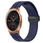 For Garminmove Luxe 20mm Solid Color Magnetic Clasp Silicone Watch Band(Midnight Blue)