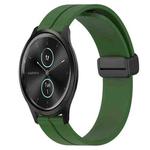 For Garmin Garminmove Style 20mm Solid Color Magnetic Clasp Silicone Watch Band(Army Green)