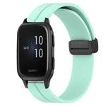 For Garmin Venu Sq 2 Music 20mm Solid Color Magnetic Clasp Silicone Watch Band(Teal)