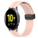 For Samsung Galaxy Watch Active2 40mm 20mm Solid Color Magnetic Clasp Silicone Watch Band(Pink)