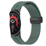 For Samsung Galaxy Watch 42mm 20mm Solid Color Magnetic Clasp Silicone Watch Band(Olive Green)