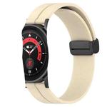 For Samsung Galaxy Watch 42mm 20mm Solid Color Magnetic Clasp Silicone Watch Band(Beige)