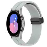 For Samsung Galaxy Watch 46mm 22mm Solid Color Magnetic Clasp Silicone Watch Band(Grey)