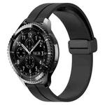 For Samsung Gear S3 Classic 22mm Solid Color Magnetic Clasp Silicone Watch Band(Black)