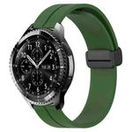 For Samsung Gear S3 Classic 22mm Solid Color Magnetic Clasp Silicone Watch Band(Army Green)