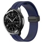 For Samsung Gear S3 Classic 22mm Solid Color Magnetic Clasp Silicone Watch Band(Midnight Blue)