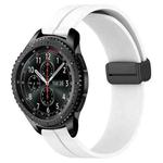 For Samsung Gear S3 Frontier 22mm Solid Color Magnetic Clasp Silicone Watch Band(White)