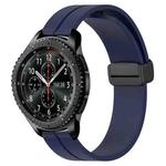 For Samsung Gear S3 Frontier 22mm Solid Color Magnetic Clasp Silicone Watch Band(Midnight Blue)