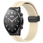 For Xiaomi MI Watch S1 22mm Solid Color Magnetic Clasp Silicone Watch Band(Beige)