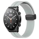 For Xiaomi MI Watch S1 22mm Solid Color Magnetic Clasp Silicone Watch Band(Grey)