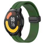 For Xiaomi MI Watch Color 2 22mm Solid Color Magnetic Clasp Silicone Watch Band(Army Green)