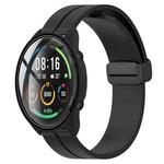 For Xiaomi MI Watch Color 22mm Solid Color Magnetic Clasp Silicone Watch Band(Black)