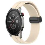 For Amazfit GTR 4 22mm Solid Color Magnetic Clasp Silicone Watch Band(Beige)