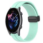For Amazfit GTR 3 Pro 22mm Solid Color Magnetic Clasp Silicone Watch Band(Teal)
