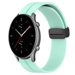 For Amazfit GTR 2e 22mm Solid Color Magnetic Clasp Silicone Watch Band(Teal)