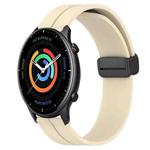 For Amazfit GTR 2 22mm Solid Color Magnetic Clasp Silicone Watch Band(Beige)