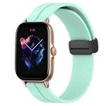 For Amazfit 3 22mm Solid Color Magnetic Clasp Silicone Watch Band(Teal)