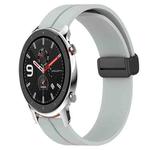 For Amazfit GTR 47mm 22mm Solid Color Magnetic Clasp Silicone Watch Band(Grey)