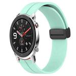 For Amazfit GTR 47mm 22mm Solid Color Magnetic Clasp Silicone Watch Band(Teal)