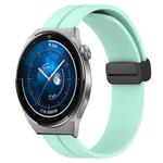 For Huawei Watch GT3 Pro 46mm 22mm Solid Color Magnetic Clasp Silicone Watch Band(Teal)