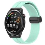 For Huawei Watch GT Runner 22mm Solid Color Magnetic Clasp Silicone Watch Band(Teal)