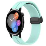 For Huawei Watch 3 22mm Solid Color Magnetic Clasp Silicone Watch Band(Teal)