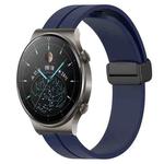 For Huawei GT2 Pro 22mm Solid Color Magnetic Clasp Silicone Watch Band(Midnight Blue)
