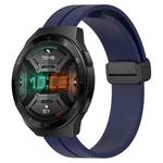 For Huawei Watch GT 2E 22mm Solid Color Magnetic Clasp Silicone Watch Band(Midnight Blue)