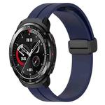 For Honor Watch GS Pro 22mm Solid Color Magnetic Clasp Silicone Watch Band(Midnight Blue)
