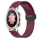 For Honor Watch Dream 22mm Solid Color Magnetic Clasp Silicone Watch Band(Wine Red)