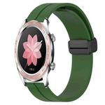 For Honor Watch Dream 22mm Solid Color Magnetic Clasp Silicone Watch Band(Army Green)