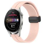 For Huawei Watch 3 Pro New 22mm Solid Color Magnetic Clasp Silicone Watch Band(Pink)