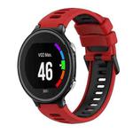 For Garmin Forerunner 630 Two-Color Silicone Watch Band(Red+Black)